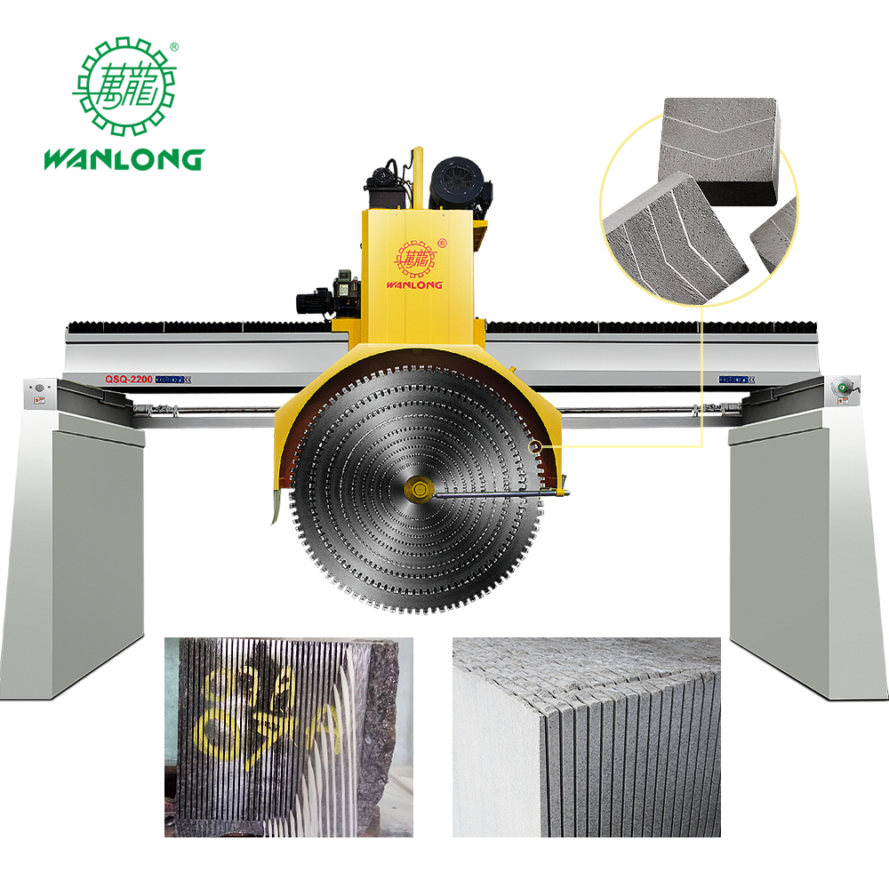 Wanlong QSQ-2200 / 2500/200 / 3000 Machine de découpe de bloc de granit de marbre multiblade à vendre